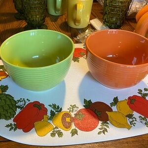 Royal Norfolk Santa Fe Lime Green Bowl Avocado Green